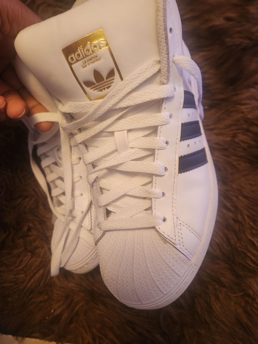 adidas White and Black Classic Superstar Sneakers